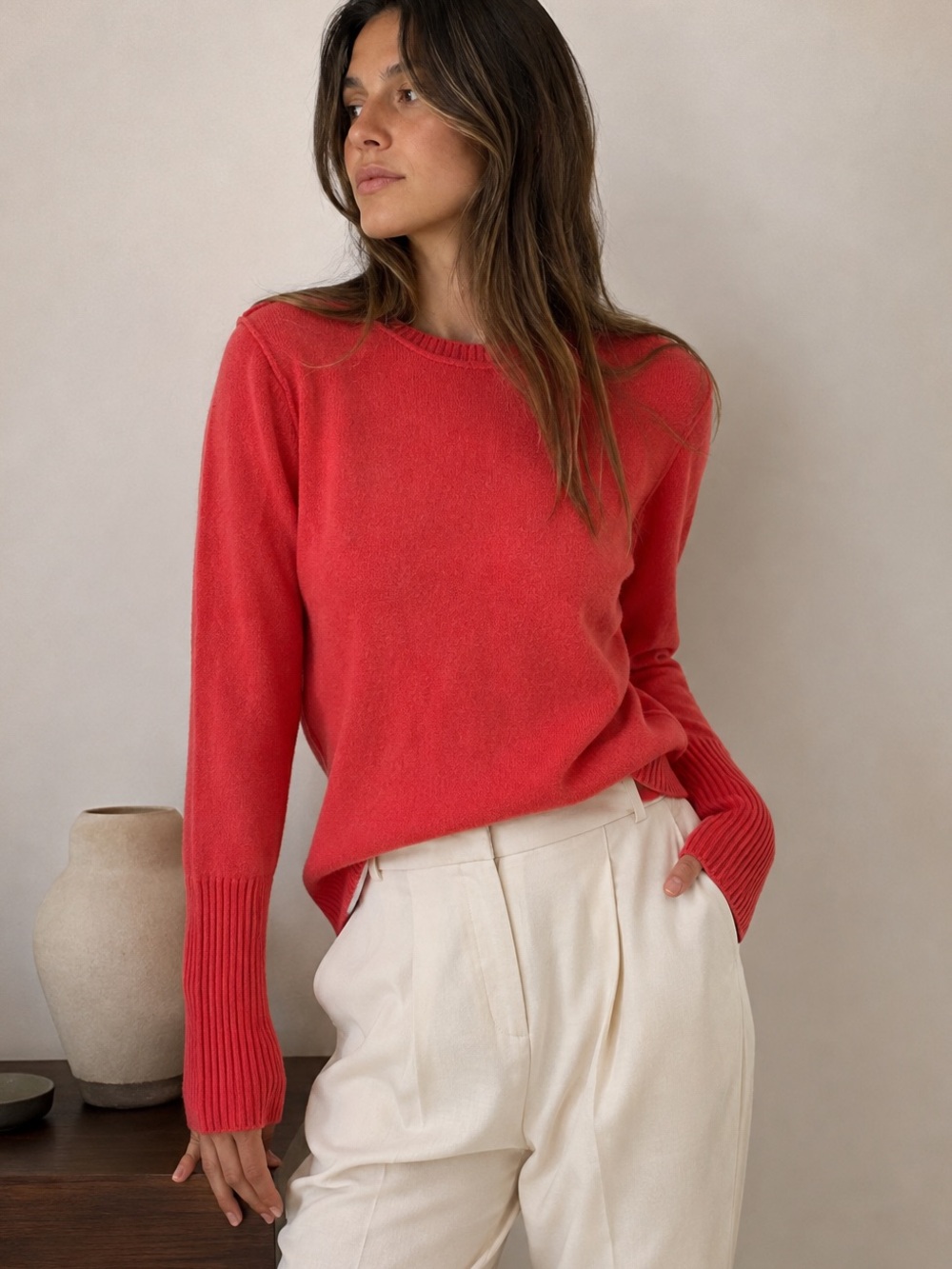 Autumn Cashmere Crewneck Pullover Cashmere Sweater